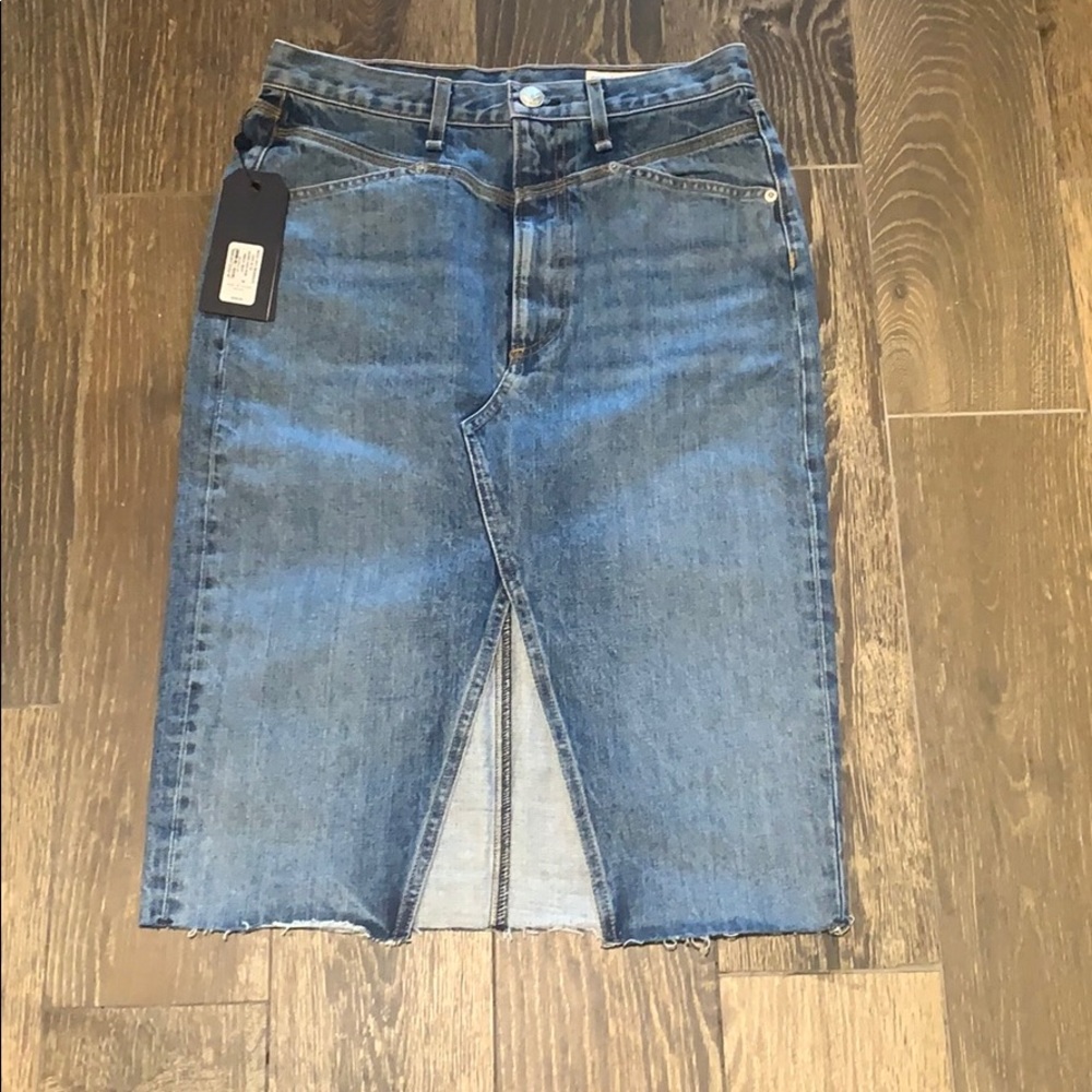 rag & bone jade denim skirt - Picture 3 of 4